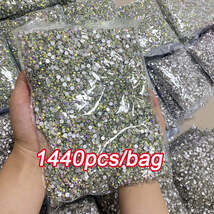 1440pcs Nail FlatBack Crystal Rhinestone Clear/AB Glass Strass (SS3-SS20... - €2,37 EUR+