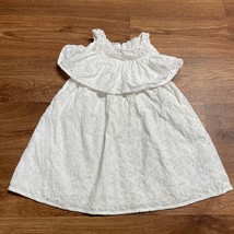 Juicy Couture White Lace Eyelet Dress Little Girls Size 3 Layered Ruffles - £15.28 GBP