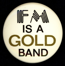 Canada Prog Fm Is A Gold Band 1978 Orig Promo BUTTON/BADGE/PIN Nash The Slash - £23.72 GBP