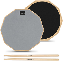 Drum Practice Pad 8 Inches, Silent Practice Drum Pad 2-Sided with Drum S... - $31.50