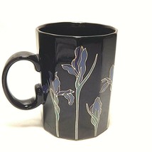 Otagiri Blue Iris Coffee Mug 12 Sided Black - £13.58 GBP