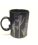 Otagiri Blue Iris Coffee Mug 12 Sided Black - £13.42 GBP