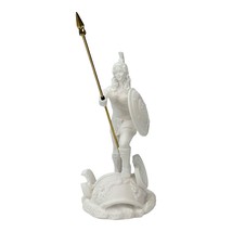Athena Minerva Greek Roman Goddess Cast Alabaster Sculpture Statue White - £35.37 GBP