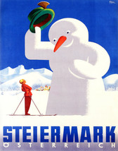 Decoration POSTER print.Snowman.Styria ski.Room home interior art wall.6696 - £14.01 GBP+