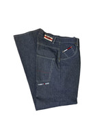 Tommy Jeans Striped Slouch Fit Denim Straight Mens Pants Blue White Size... - £44.07 GBP