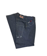 Tommy Jeans Striped Slouch Fit Denim Straight Mens Pants Blue White Size... - $76.53 CAD