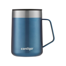 Contigo Streeterville Stainless Steel Mug with Splash-Proof Lid and Handle in Bl - £23.45 GBP