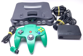 Nintendo 64 N64 Console - NUS-001 - Cords &amp; Green Controller - OEM - Tested - $79.35