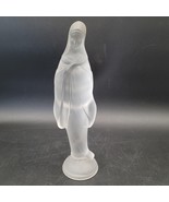 Vintager Fostoria Crystal Silver Mist Madonna Woman Glass Statuette Figu... - $33.83 CAD