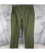 LL Bean Straight Leg Women&#39;s Size 18R Pants Olive Green Classic Fit Stre... - €20,24 EUR