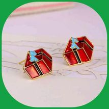 Brand New Lovely Christmas Present  Enamel Stud Earrings - $4.00