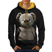 Wellcoda Cute Plush Mens Contrast Hoodie, Teddy Bear Casual Jumper - £31.46 GBP