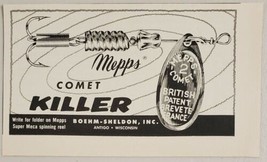 1962 Print Ad Mepps Comet Killer Fishing Lures Boehm-Sheldon Antigo,Wisconsin - £7.04 GBP
