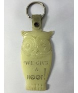 Owl Collectible Key Ring KeyChain We Give A Hoot! Keeley&#39;s Business Pres... - $9.53