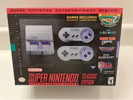 NEW Super Nintendo SNES Classic Mini Entertainment System  Included 21 G... - $199.95