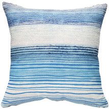 Sedona Stripes Blue Throw Pillow 17x17, Complete with Pillow Insert - £33.53 GBP