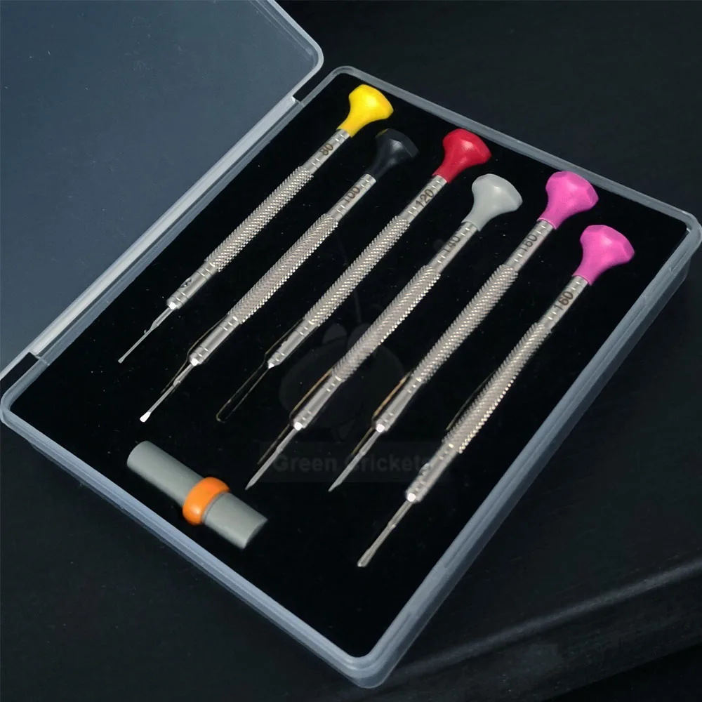 House Home 6 PCS Precise Watch Screwdriver Tool Kit Stainless Steel Flat Cross S - £47.96 GBP