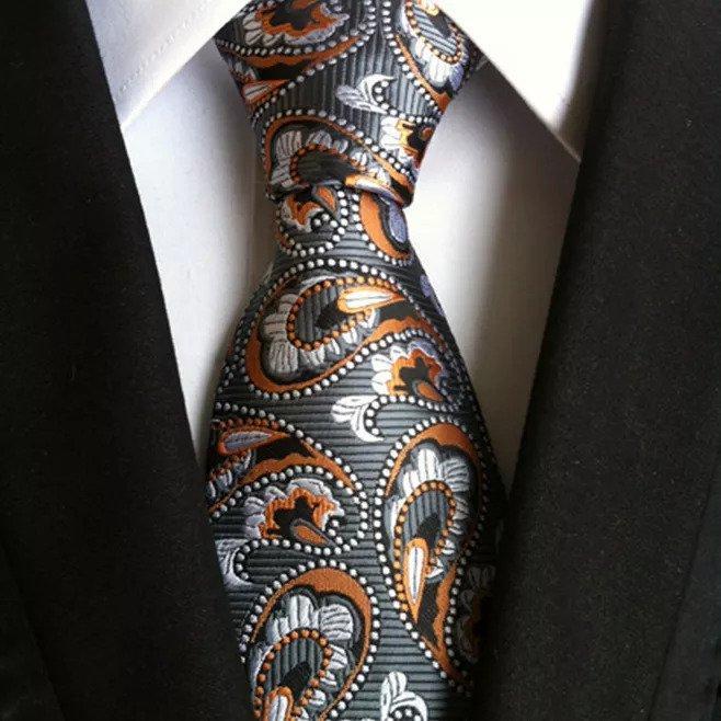 High Density Paisley Cashew Flower Polyester Men Suit Tie