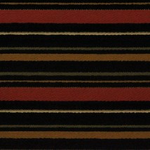 KASLEN NOBLESSE EBONY BLACK CHENILLE STRIPE WOVEN FURNITURE FABRIC BY YA... - $18.29