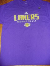 Los Angeles Lakers Purple Logo T-SHIRT Authentic - £16.77 GBP