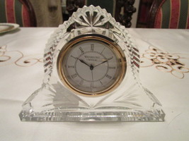 Waterford Ireland Crystal Mantel Shelf Desk Clock[A] - $55.43