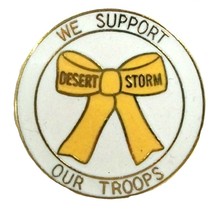 We Support Our Troops Desert Storm Hat Tac or Lapel Pin - $6.84