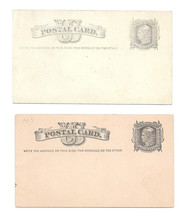 2 UX5 Liberty Postal Stationery Cards Unused Pale Gray on White Gray on Buff - £39.35 GBP