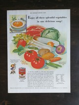 Vintage 1932 Campbell&#39;s Vegetable Soup Full Page Original Ad 424 - $6.92