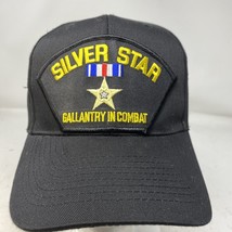 SILVER STAR GALLANTRY IN COMBAT Black Military BaseBall Cap SnapBack Nissin - £9.48 GBP