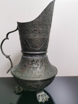 Rare Antique Islamic Middle Eastern Arabic Copper Water Jug 3 Bronze Legs c.19th - £124.75 GBP