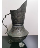 Rare Antique Islamic Middle Eastern Arabic Copper Water Jug 3 Bronze Leg... - £127.07 GBP