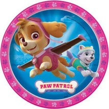Paw Patrol Girl Pink 8 Ct 9&quot; Paper Luncheon Dinner Plates - £3.90 GBP