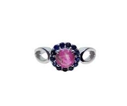 Natural Ruby Sapphire Engagement Ring Wedding Ring Pink Ruby Ring - £59.51 GBP