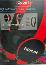 iBoost - HP9933RD - Stereo Headphones With Microphone &amp; Flat Wire - Red - £15.94 GBP