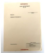Vintage 1940&#39;s War Department Confidential Memo Blank Template - $20.41 CAD