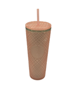Starbucks 2023 Summer Jeweled Pearl Pink Green Venti 24oz Cold Cup Tumbler - $24.88 CAD
