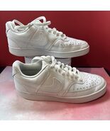 NIKE Court Vision Low Shoes All White Sneakers CD5434-100 Women&#39;s Size 8.5 - $44.55