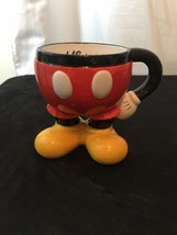Disney Parks Mickey Mouse Ceramic Bottom Pants Coffee Tea Mug Cup with Arm **see - £14.22 GBP
