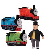 Set of 4 Thomas the Train Plush Toys  7-11 Inch Red Blue Green Conductor... - $40.53 CAD
