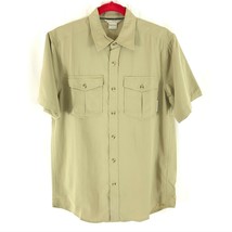 ExOfficio Mens Shirt Vented Nylon Button Down Short Sleeve UPF 30+ Beige Size S - £17.36 GBP
