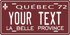 Quebec 1972 License Plate Personalized Custom Auto Bike Motorcycle Moped Tag - £8.21 GBP+