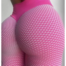 Women Elastic Bubble Pants Workout Yoga Fitness Leggings High Waist Butt... - £14.15 GBP
