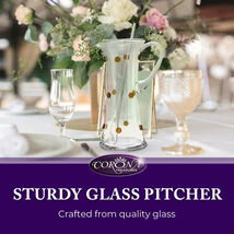 Tall Glass Martini Pitcher with STIRRER– 52oz Clear Glass Cocktail Pitch... - $24.73