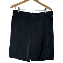 Nike Dri Fit Flex Mens Black Golf Shorts Size 34 Embroidered Logo Sweat ... - £14.01 GBP