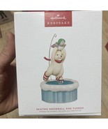 2023 Hallmark  - SKATING SNOWBALL and TUXEDO - Magic Motion Keepsake Orn... - $613.06 MXN