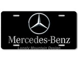 Mercedes-Benz Inspired Art Gray on Black FLAT Aluminum Novelty License T... - £13.00 GBP