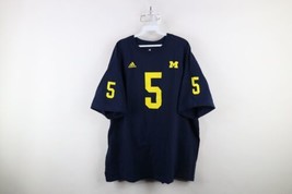 Vintage Adidas Mens 2XL Faded University of Michigan Football Jersey T-Shirt #5 - £35.85 GBP