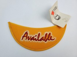 Vintage 1980&#39;s Sunglasses Visor Hat brim Slip-On j&quot;Available&quot; Yellow &amp; Red - $15.83
