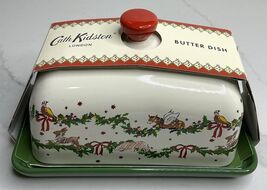 CATH KIDSTON  London  Lidded Butter Dish - Christmas Garland New - $26.68