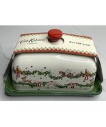 CATH KIDSTON  London  Lidded Butter Dish - Christmas Garland New - $26.68